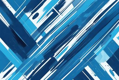The primary subject of the image is a blue and white painting or drawing. The setting is a blue background, and the visual style appears to be a combination of digital art and illustration. The colors and mood of the image are predominantly blue and white, creating a calm and serene atmosphere.