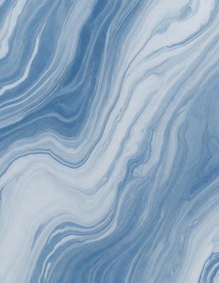 The primary subject of the image is a blue and white marbled wall. The setting is a room with a blue and white marbled wall as the main focus. The visual style is a close-up of the marbled wall, showcasing its intricate patterns. The colors and mood of the image are predominantly blue and white, creating a calm and serene atmosphere.