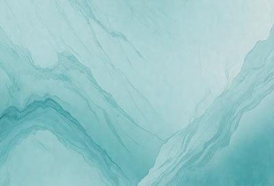 The primary subject of the image is a blue and white marble-like surface, which appears to be a painting or drawing. The setting is a blue background, and the visual style is a combination of digital art and illustration. The colors and mood of the image are predominantly blue and white, creating a serene and calming atmosphere.