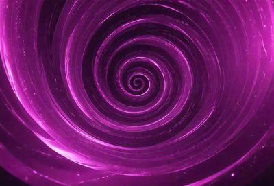 The primary subject of the image is a spiral pattern, which is a prominent feature in the purple background. The spiral pattern is a visual style that gives the image a unique and artistic appearance. The colors in the image are predominantly purple, creating a calm and serene atmosphere. The spiral pattern is the main focus of the image, and it stands out against the purple background.