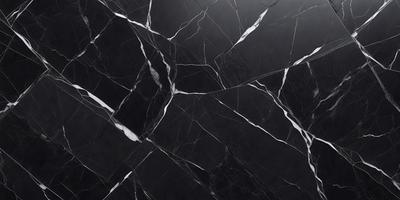 The primary subject of the image is a black and white marble tile. The setting is a black background, which highlights the marble tile. The visual style is a close-up of the tile, showcasing its texture and pattern. The colors and mood of the image are predominantly black and white, giving it a classic and elegant appearance.