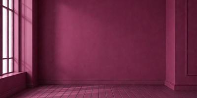 The primary subject of the image is a pink wall. The setting is a room with a wooden floor. The visual style is a photo, and the dominant colors are pink and white. The overall atmosphere is warm and inviting.