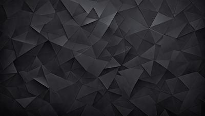 The primary subject of the image is a black background with a geometric pattern. The setting is a dark room, and the visual style is a combination of digital art and illustration. The dominant colors are black and grey, creating a moody atmosphere.