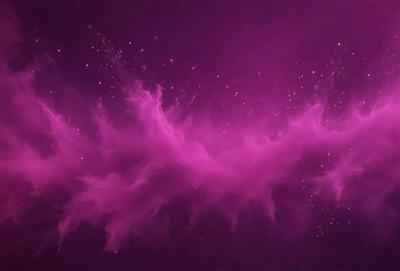 The primary subject of the image is a purple background with a pinkish hue. The setting appears to be a space or an artistic environment. The visual style of the image is a combination of digital art and illustration, creating a unique and captivating atmosphere. The dominant colors in the image are purple and pink, which contribute to a calming and serene mood.