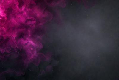 The primary subject of the image is a purple and pink smoke-like pattern. The setting is a dark background, which contrasts with the vibrant colors of the smoke pattern. The visual style appears to be a digital art or illustration, as the smoke pattern is not a natural occurrence. The colors and mood of the image are predominantly purple and pink, creating a sense of warmth and creativity.