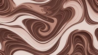 The primary subject of the image is a swirling pattern of brown and white colors, which creates a visually striking and dynamic scene. The setting is a wall, and the visual style appears to be a combination of a photo and digital art, as it features a blend of natural and artificial elements. The dominant colors are brown and white, and the overall atmosphere is one of movement and energy.