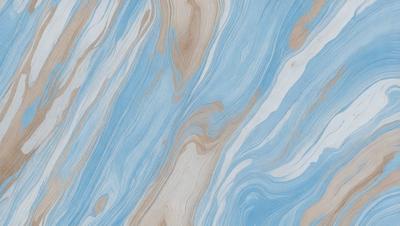 The primary subject of the image is a blue and white marbled wallpaper with a wood grain texture. The setting is a room with a blue and white marbled wallpaper, which creates a visually appealing and cohesive atmosphere. The visual style of the image is a close-up of the wallpaper, showcasing its intricate design and texture. The colors and mood of the image are predominantly blue and white, giving it a clean and elegant appearance.