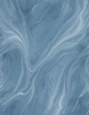 The primary subject of the image is a blue marble-like surface with a pattern of swirls and waves. The setting is a blue background, which complements the blue marble. The visual style is a close-up of the marble, showcasing its intricate design. The colors and mood of the image are predominantly blue, creating a serene and calming atmosphere.