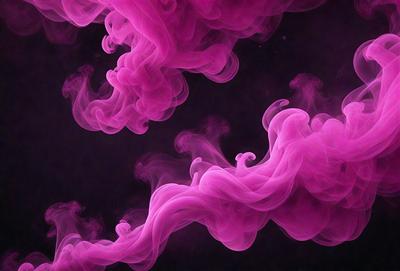 The primary subject of the image is a purple smoke or fog, which appears to be a digital art or illustration. The setting is a dark background, possibly a night sky, which contrasts with the purple smoke. The visual style gives the impression of a surreal or dreamy atmosphere. The dominant colors are purple and black, creating a moody and mysterious mood.