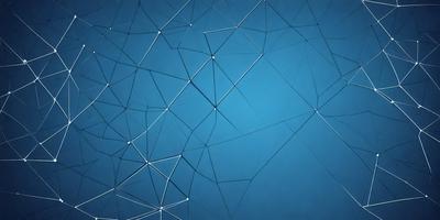 The primary subject of the image is a blue background with a pattern of interconnected lines. The setting appears to be a futuristic or abstract environment. The visual style of the image is a combination of digital art and illustration, creating a unique and intricate design. The dominant colors in the image are blue and white, giving it a calm and serene atmosphere.