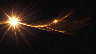 The primary subject of the image is a bright, yellow star. The setting is a dark, starry sky, with the star being the main focus of the image. The visual style is a digital art or illustration, as the star appears to be a part of a larger, artistic composition. The colors and mood of the image are predominantly dark and dramatic, with the bright yellow star standing out against the black background.