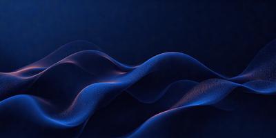 The primary subject of the image is a blue wave, which is the main object, scene, or focus of the image. The setting or background is a dark blue sky, and the visual style is a digital art or illustration. The dominant colors and overall atmosphere are dark and moody, with the blue wave as the main focal point.
