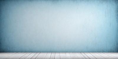 The primary subject of the image is a blue wall with a white wooden frame. The setting is a room with a blue wall, and the visual style is a photo. The dominant colors are blue and white, creating a calm and serene atmosphere.