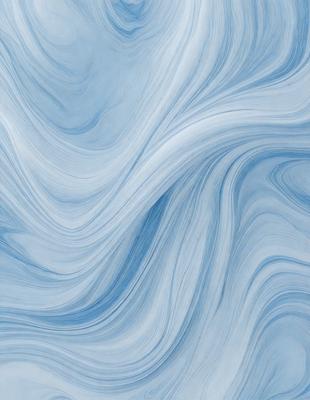 The primary subject of the image is a blue and white swirling pattern, which appears to be a digital art or illustration. The setting is a blue background, and the visual style is a combination of digital art and illustration. The dominant colors are blue and white, creating a calm and soothing atmosphere.