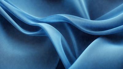The primary subject of the image is a blue fabric, possibly a piece of cloth or a curtain. The setting is a room with a blue background, which creates a cohesive and visually appealing environment. The visual style of the image is a close-up of the blue fabric, showcasing its texture and details. The colors and mood of the image are predominantly blue, giving it a calm and serene atmosphere.