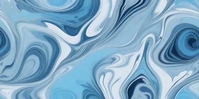 The primary subject of the image is a blue and white swirling pattern, which appears to be a painting or a digital artwork. The setting is a blue background, and the visual style is a combination of photo and digital art. The dominant colors are blue and white, creating a calming and soothing atmosphere.