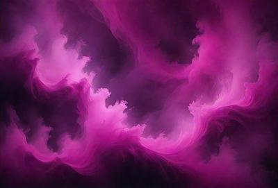 The primary subject of the image is a purple, pink, and white cloud. The cloud is the main focus of the image, and it is set against a dark background. The visual style of the image is a digital art or illustration, with the cloud appearing as a pattern or texture. The dominant colors of the image are purple, pink, and white, creating a calming and serene atmosphere.