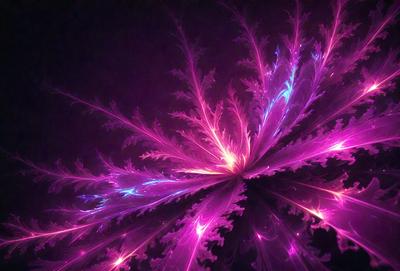 The primary subject of the image is a purple and pink floral pattern, which is the main object, scene, or focus of the image. The setting or background features a dark purple background, which contrasts with the vibrant colors of the floral pattern. The visual style of the image is a combination of digital art and illustration, creating a unique and eye-catching design. The dominant colors in the image are purple and pink, giving it a warm and inviting atmosphere.