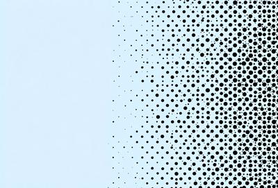 The primary subject of the image is a pattern of black and white dots. The setting is a blue background, which creates a contrast with the black and white dots. The visual style is a combination of a photo and digital art, as the dots appear to be a part of a larger design. The colors and mood of the image are predominantly black and white, giving it a classic and timeless appearance.