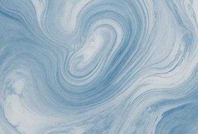 The primary subject of the image is a blue and white swirl pattern, which is the main object, scene, or focus of the image. The setting or background features a blue and white swirl pattern, which is the environment, backdrop, or surface visible in the image. The visual style of the image is a photo, as it is a real-life photograph of the swirl pattern. The dominant colors in the image are blue and white, creating a calm and soothing atmosphere.