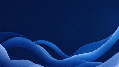 The primary subject of the image is a blue wave, which is the main focus of the scene. The setting is a dark blue background, creating a contrasting and dramatic effect. The visual style is a digital art or illustration, as the wave is depicted in a detailed and artistic manner. The colors and mood of the image are predominantly blue, with a sense of depth and movement conveyed through the wave's shape and the dark background.