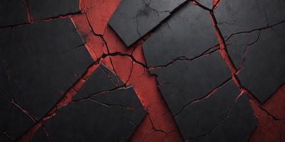 The primary subject of the image is a red and black design, which appears to be a piece of art or a pattern. The setting is a black background, which contrasts with the red and black design. The visual style is a combination of digital art and illustration, creating a unique and eye-catching image. The dominant colors are red and black, giving the image a bold and striking appearance.