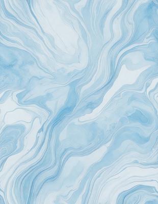 The primary subject of the image is a blue and white marbled tile. The setting is a bathroom, as the tile is placed on a wall. The visual style is a photo, capturing the intricate patterns and textures of the marbled tile. The dominant colors are blue and white, creating a calming and soothing atmosphere in the bathroom.