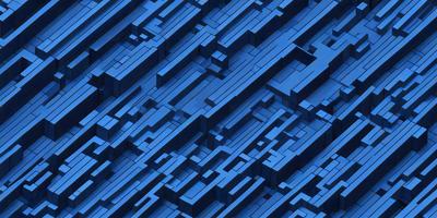 The primary subject of the image is a blue, geometric pattern. The setting is a blue background, and the visual style appears to be a digital art or illustration. The dominant colors are blue and black, creating a modern and sophisticated atmosphere.