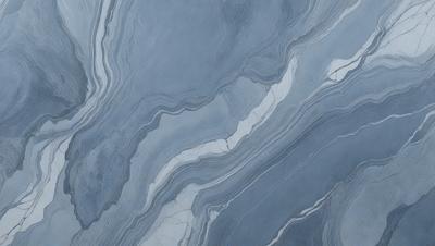 The primary subject of the image is a marble-like pattern, which is the main object, scene, or focus of the image. The setting or background features a blue and gray marble-like surface, which adds to the visual style of the image. The colors and mood of the image are predominantly blue and gray, creating a calm and sophisticated atmosphere.