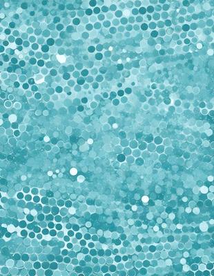 The primary subject of the image is a blue ocean with a pattern of white dots. The setting is the ocean, and the visual style is a photo. The dominant colors are blue and white, creating a serene and calming atmosphere.