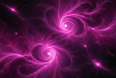 The primary subject of the image is a purple swirl pattern, which is the main object, scene, or focus of the image. The setting or background of the image is a dark, pink space, which adds to the overall atmosphere. The visual style of the image is a digital art or illustration, as it is a purple swirl pattern created with digital tools. The colors and mood of the image are predominantly purple, creating a sense of depth and intrigue.