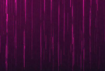 The primary subject of the image is a purple background with a pattern of pink and white lines. The setting appears to be a dark room, and the visual style is a combination of a photo and digital art. The dominant colors are purple and pink, creating a moody and atmospheric mood.