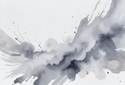 The primary subject of the image is a painting or drawing of a cloud. The setting is a white background, which provides a clean and minimalist appearance. The visual style is a combination of digital art and illustration, giving the image a modern and artistic feel. The dominant colors are shades of gray, which contribute to the overall mood of the piece, evoking a sense of calmness and tranquility.