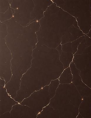 The primary subject of the image is a close-up of a marble surface with a pattern of light and dark streaks. The setting is a dark room, and the visual style appears to be a photo. The colors and mood of the image are predominantly dark, with the light and dark streaks on the marble surface creating a striking contrast.