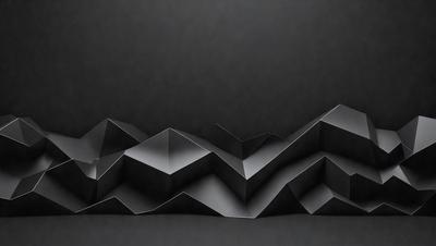 The primary subject of the image is a black and white geometric pattern. The setting is a black background, which creates a striking contrast with the pattern. The visual style is a combination of digital art and illustration, giving the image a modern and artistic appearance. The dominant colors are black and white, which contribute to the overall mood of the image, which is minimalistic and elegant.