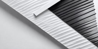 The primary subject of the image is a white and black striped pattern. The setting is a white background, and the visual style appears to be a combination of a photo and digital art. The dominant colors are white and black, creating a contrasting and visually striking pattern.