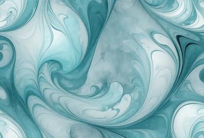 The primary subject of the image is a blue and white swirl pattern, which appears to be a digital art or illustration. The setting is a blue background, and the visual style is a combination of digital art and illustration. The dominant colors are blue and white, creating a calming and soothing atmosphere.
