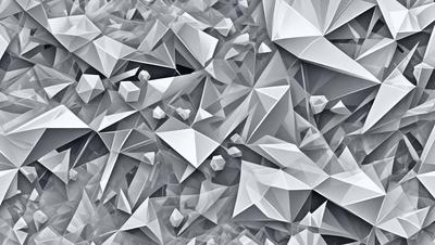 The primary subject of the image is a close-up of a geometric pattern, possibly a digital art or illustration. The setting is a white background, which provides a clean and minimalist appearance. The visual style is modern and abstract, with the pattern resembling a diamond shape. The colors in the image are predominantly white, giving it a clean and minimalist appearance. The overall mood of the image is calm and sophisticated.