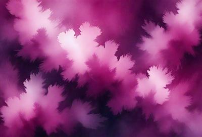 The primary subject of the image is a purple flower with a pink background. The visual style appears to be a digital art or illustration, with a patterned background. The colors and mood of the image are predominantly purple and pink, creating a soft and delicate atmosphere.