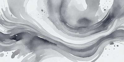 The primary subject of the image is a large body of water, possibly an ocean or a sea. The water appears to be rough and turbulent, with waves and ripples visible. The setting is a vast expanse of water, with no visible land or other objects in the background. The visual style of the image is a watercolor painting, which gives it a unique and artistic appearance. The dominant colors in the painting are shades of blue and gray, which create a sense of depth and tranquility.