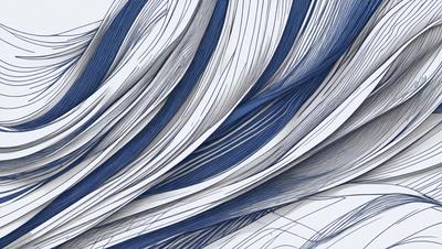 The primary subject of the image is a blue and white swirl pattern. The setting is a white background, and the visual style appears to be a digital art or illustration. The dominant colors are blue and white, creating a calm and soothing atmosphere.