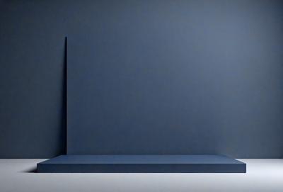 The primary subject of the image is a blue wall. The setting is a room with a blue wall, and the visual style is a photo. The dominant colors are blue, and the overall atmosphere is calm and serene.