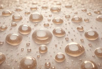 The primary subject of the image is a close-up of a white surface with numerous small bubbles on it. The setting appears to be a white background, and the visual style is a close-up of the bubbles. The colors and mood of the image are predominantly white, giving it a clean and fresh appearance.