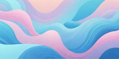 The primary subject of the image is a colorful, abstract wave pattern. The setting is a blue and pink background, which adds to the vibrant and lively atmosphere of the scene. The visual style is a combination of digital art and illustration, creating a unique and eye-catching design. The dominant colors are blue and pink, which evoke a sense of calmness and energy, respectively.