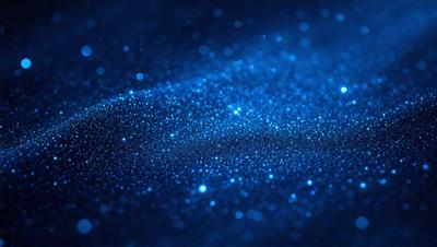 The primary subject of the image is a blue background with a pattern of bright blue stars. The setting appears to be a dark, starry night sky. The visual style of the image is a digital art or illustration, as the stars are depicted in a detailed and intricate manner. The colors and mood of the image are predominantly dark and mysterious, with the bright blue stars providing a contrasting and captivating element.