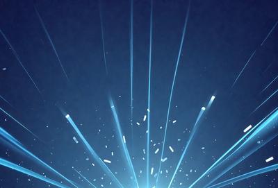 The primary subject of the image is a bright light source, possibly a lightning bolt or a laser, emanating from the center of the frame. The light source is surrounded by a blue background, which adds to the overall atmosphere of the image. The visual style of the image is digital art, as it appears to be a computer-generated or digitally manipulated image. The colors and mood of the image are vibrant and energetic, with the bright light source creating a sense of movement and dynamism.