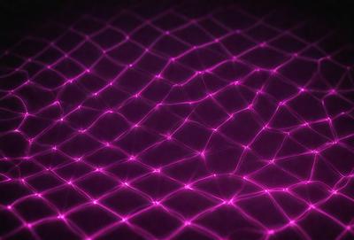 The primary subject of the image is a purple, pink, and white patterned surface. The setting is a dark background, which contrasts with the vibrant colors of the pattern. The visual style appears to be a combination of digital art and illustration, creating a unique and eye-catching design. The dominant colors in the image are purple, pink, and white, giving the scene a lively and energetic atmosphere.