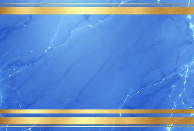 The primary subject of the image is a blue marble wall with gold accents. The setting is a room with a blue marble wall, and the visual style is a combination of a photo and digital art. The dominant colors are blue and gold, creating a luxurious and elegant atmosphere.