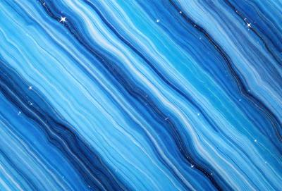 The primary subject of the image is a blue and white swirling pattern, which appears to be a digital art or illustration. The setting is a blue background, and the visual style is a combination of digital art and illustration. The dominant colors are blue and white, creating a calm and soothing atmosphere.