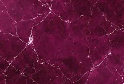 The primary subject of the image is a marbled wall with a purple hue. The setting is a room with a purple background, and the visual style is a close-up of the marbled wall. The colors and mood of the image are predominantly purple, creating a calm and elegant atmosphere.